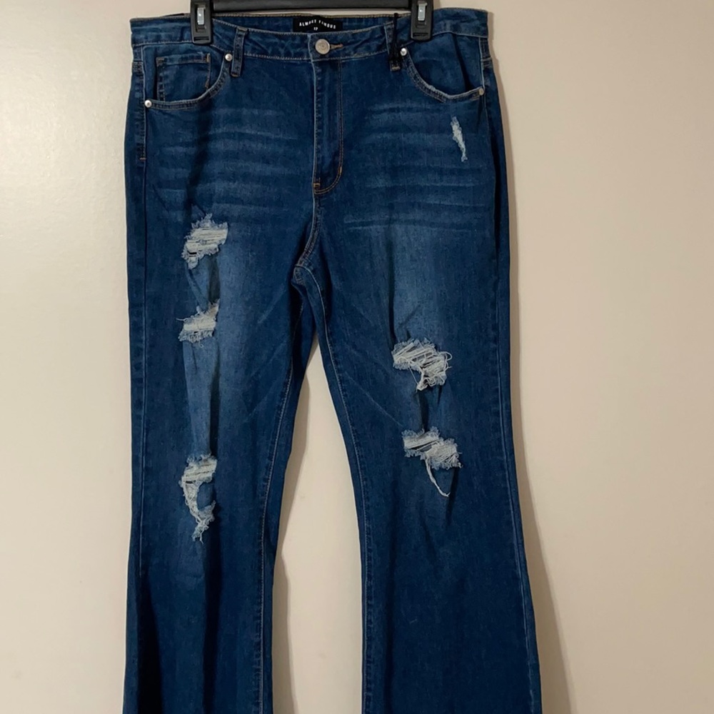 Almost famous flare style denim jeans size 17 plus